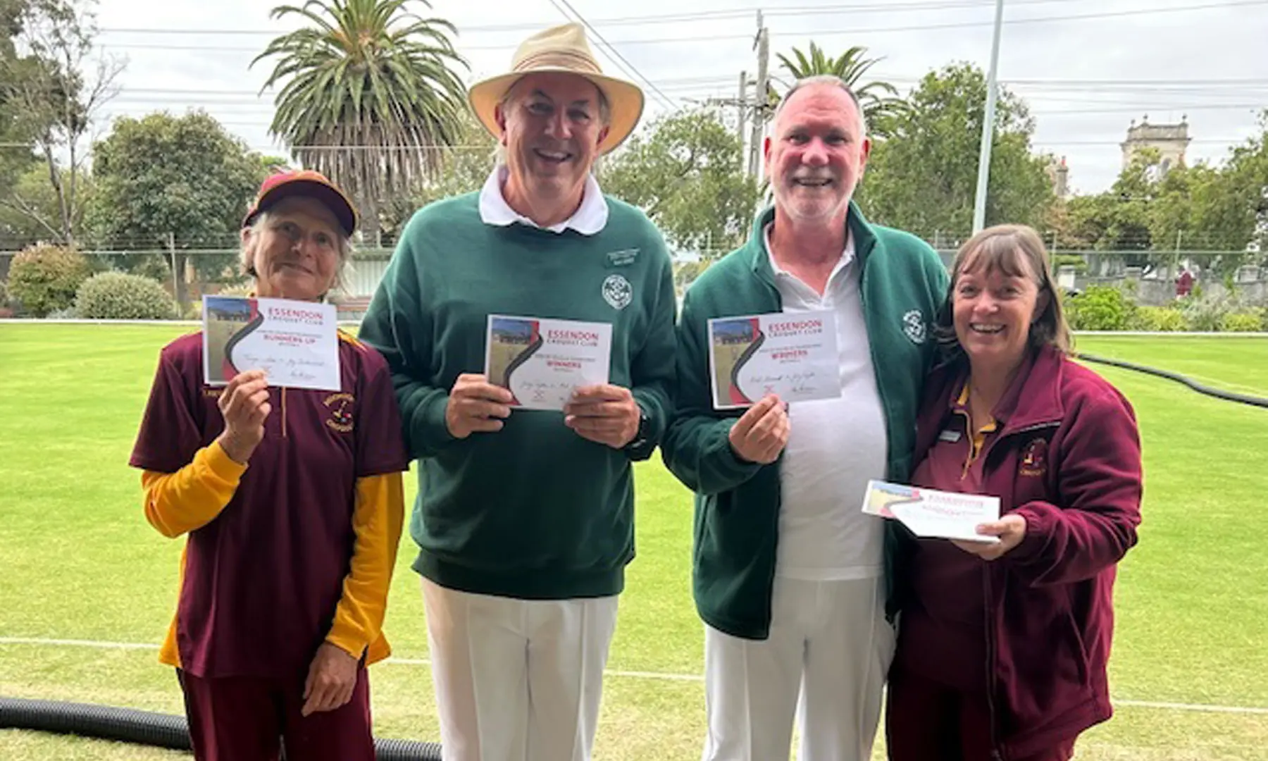 Gary Dykes and Rod Bennett (Maldon) with Taryn Arho and Joy Sutherland (Mooroopna).