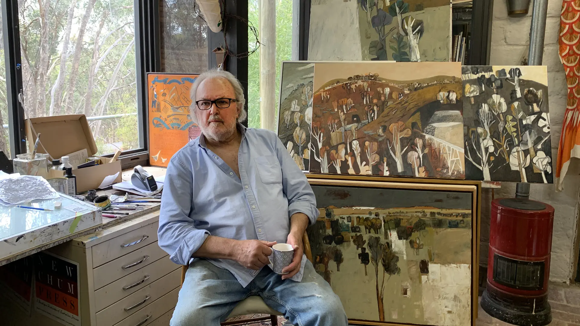 Geoff Hocking in his studio.