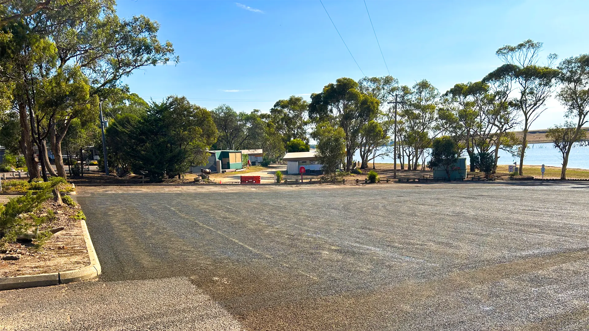 Newly sealed car-park at Cairn Curran. Photo courtesy Goulburn-Murray Water.