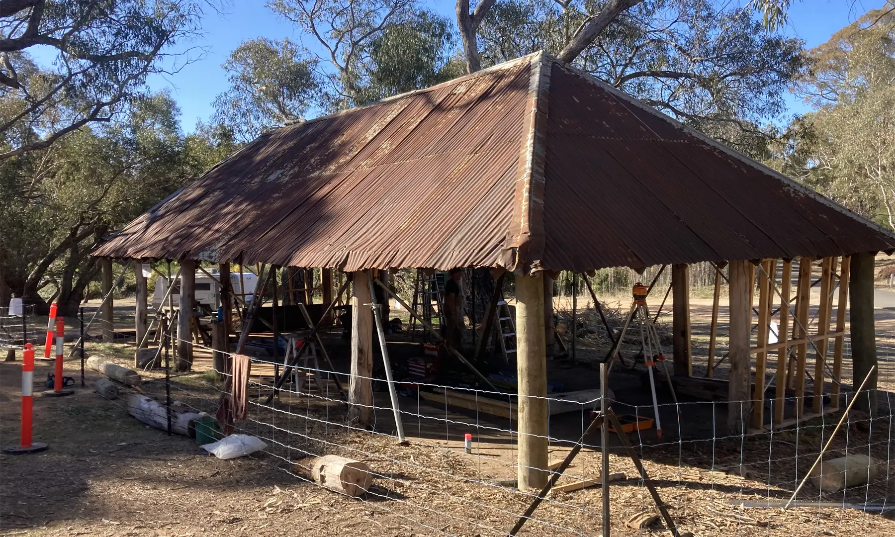 Butts Pavilion works underway